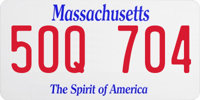 MA license plate 5OQ704