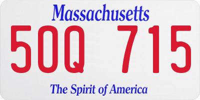 MA license plate 5OQ715