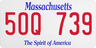 MA license plate 5OQ739