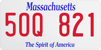 MA license plate 5OQ821