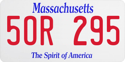 MA license plate 5OR295