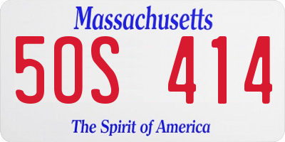 MA license plate 5OS414