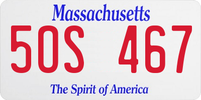 MA license plate 5OS467