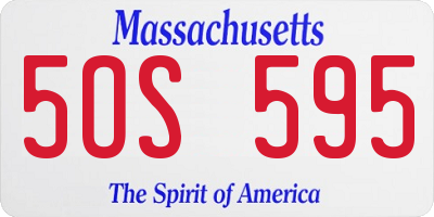 MA license plate 5OS595