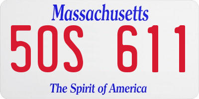 MA license plate 5OS611