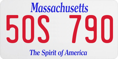 MA license plate 5OS790