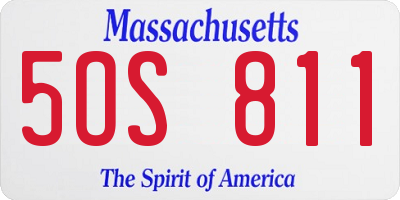 MA license plate 5OS811