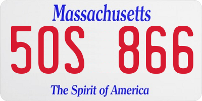 MA license plate 5OS866