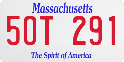 MA license plate 5OT291