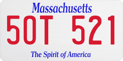 MA license plate 5OT521