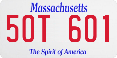 MA license plate 5OT601