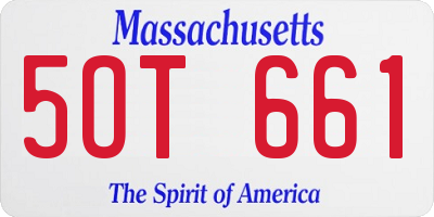 MA license plate 5OT661