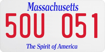 MA license plate 5OU051