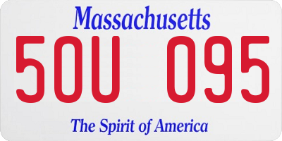 MA license plate 5OU095