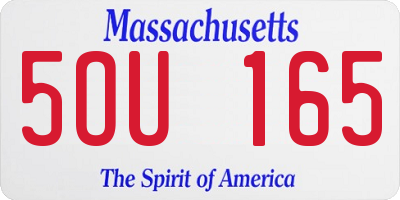 MA license plate 5OU165