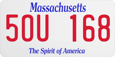 MA license plate 5OU168