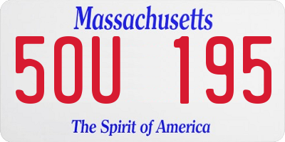 MA license plate 5OU195