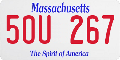 MA license plate 5OU267