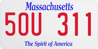 MA license plate 5OU311