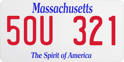 MA license plate 5OU321