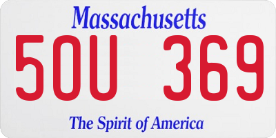 MA license plate 5OU369