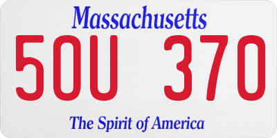 MA license plate 5OU370