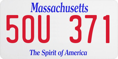 MA license plate 5OU371