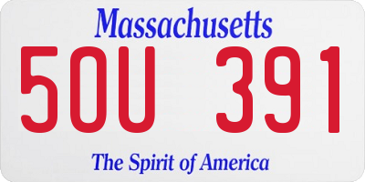 MA license plate 5OU391