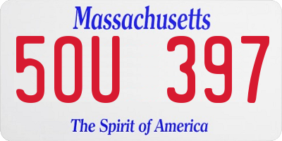 MA license plate 5OU397