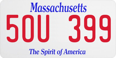 MA license plate 5OU399