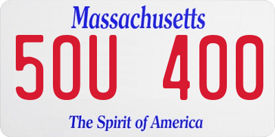 MA license plate 5OU400