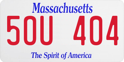 MA license plate 5OU404