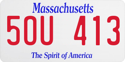 MA license plate 5OU413