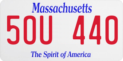 MA license plate 5OU440