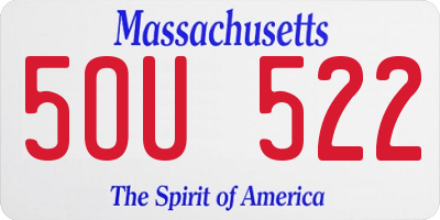 MA license plate 5OU522