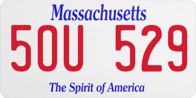 MA license plate 5OU529