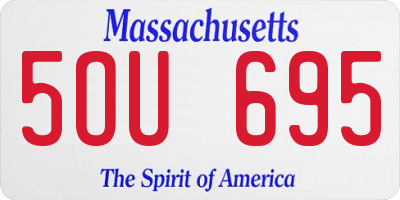 MA license plate 5OU695