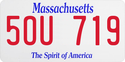MA license plate 5OU719