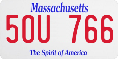 MA license plate 5OU766