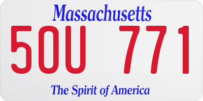 MA license plate 5OU771