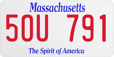 MA license plate 5OU791
