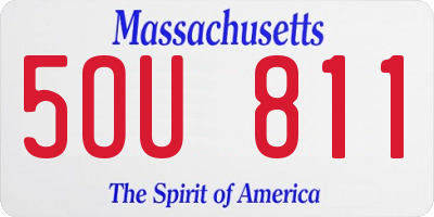 MA license plate 5OU811