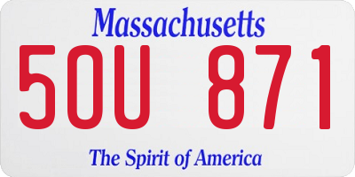 MA license plate 5OU871