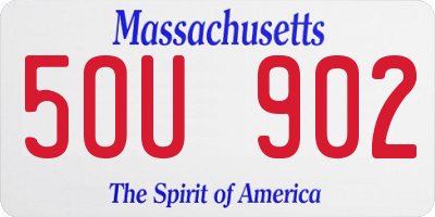 MA license plate 5OU902