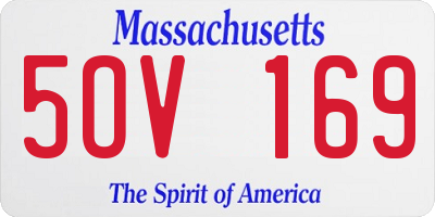 MA license plate 5OV169