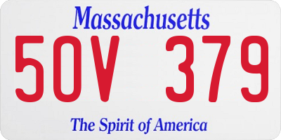 MA license plate 5OV379