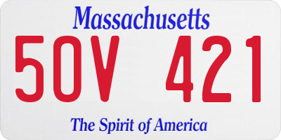 MA license plate 5OV421