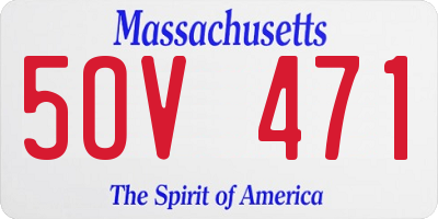 MA license plate 5OV471