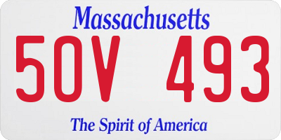 MA license plate 5OV493