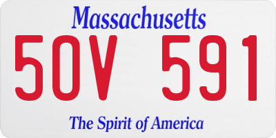 MA license plate 5OV591